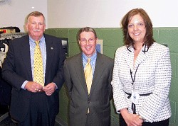 Left to Right: Mr. Chuck Cochran, Troy Development Council, Mr. Steve Lake, Governor's Regional Representative of the Ohio Department of Development, Ms. Sherry Mueller, Workforce Employment Counselor